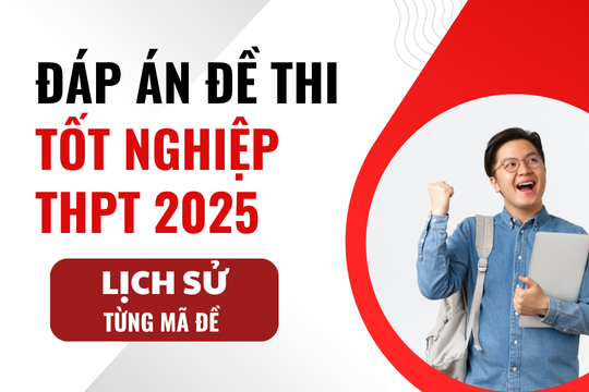 Đáp án môn Lịch Sử mã đề 0807 thi tốt nghiệp THPT 2025