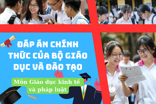 Đáp án chính thức môn Giáo dục kinh tế và pháp luật tốt nghiệp THPT 2025 của Bộ Giáo dục và Đào tạo
