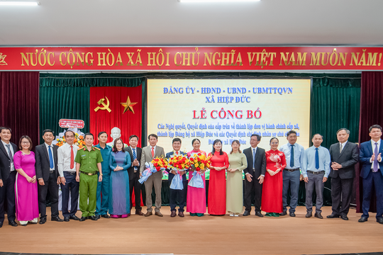 Xã Hiệp Đức công bố quyết định thành lập Đảng bộ và nhân sự chủ chốt
