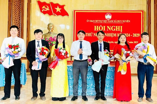 Ông Huỳnh Tấn Dõng giữ chức Chủ tịch Ủy ban MTTQ Việt Nam xã Duy Xuyên