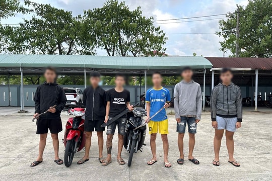 Công an xã Núi Thành bắt giữ nhóm thanh thiếu niên cố ý gây thương tích