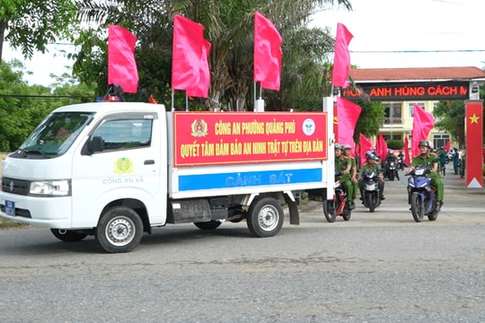 Quảng Phú ra quân đảm bảo an ninh trật tự
