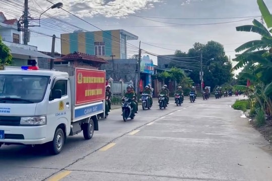 Công an xã Hà Nha tăng cường tuần tra, kiểm soát an ninh trật tự