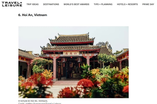 Hoi An: One of the world’s best cities 2025 by Travel + Leisure