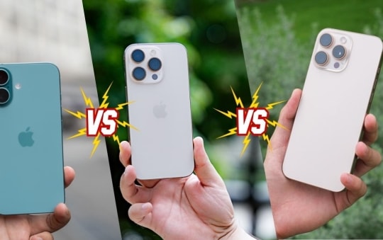 So sánh iPhone 16 và 16 Pro vs iPhone 16 Pro Max