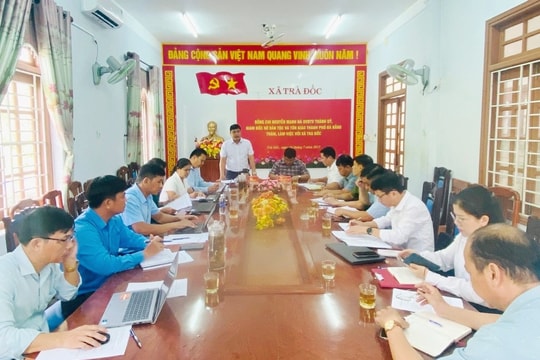 Giám đốc Sở Dân tộc và Tôn giáo Nguyễn Mạnh Hà làm việc với xã Trà Đốc