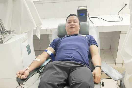 Học viên Cảnh sát nhân dân kịp thời hiến máu cứu người