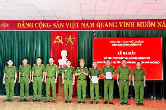 Công an phường Quảng Phú ra mắt mô hình cảnh sát khu vực gần dân, sát dân