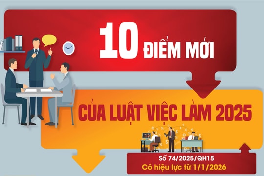 10 điểm mới của Luật Việc làm 2025 áp dụng từ ngày 1/1/2026