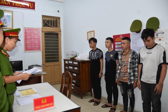 Công an phường An Hải khởi tố 4 đối tượng gây rối trật tự công cộng