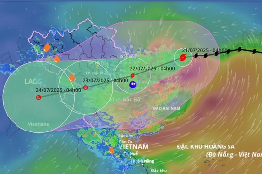 Gió giật cấp 14, mưa trút 600mm, bão Wipha khả năng tăng thêm 2 cấp