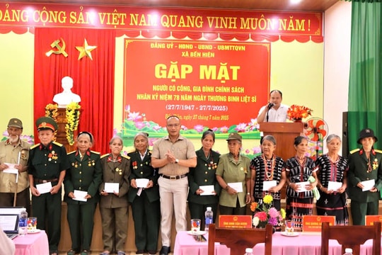 Xã Bến Hiên gặp mặt tri ân người có công, gia đình chính sách