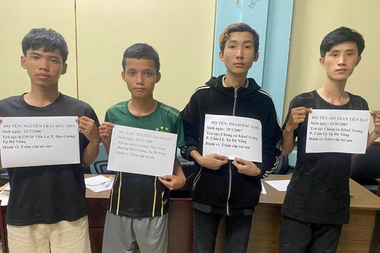 Công an phường Hòa Xuân mật phục bắt nhóm đối tượng trộm cắp bình điện