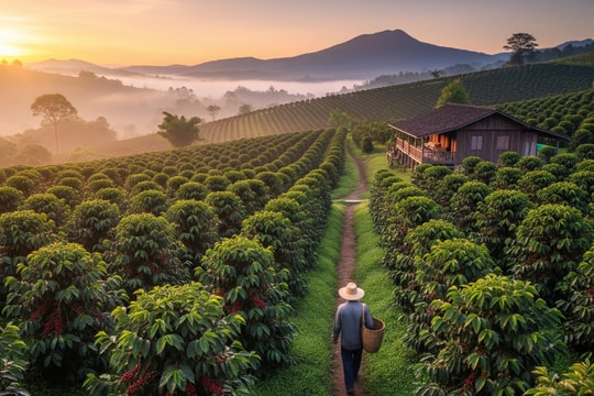 Giá cà phê hôm nay 6/8/2025: Arabica tăng kịch trần, kéo giá nội địa vượt mốc 100.000 đồng/kg