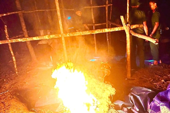 Xã Quế Phước phát hiện nhóm đối tượng khai thác vàng trái phép