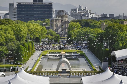 Nhật Bản tưởng niệm 80 năm ngày Mỹ ném bom nguyên tử xuống Hiroshima
