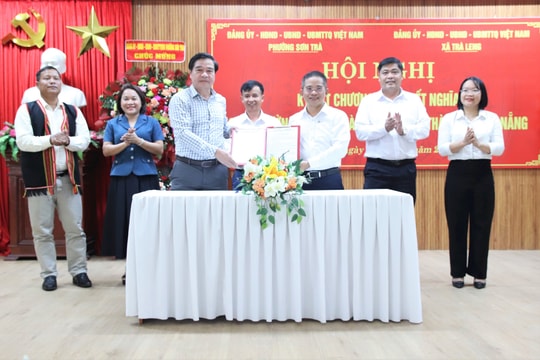 Phường Sơn Trà và xã Trà Leng ký kết hợp tác phát triển