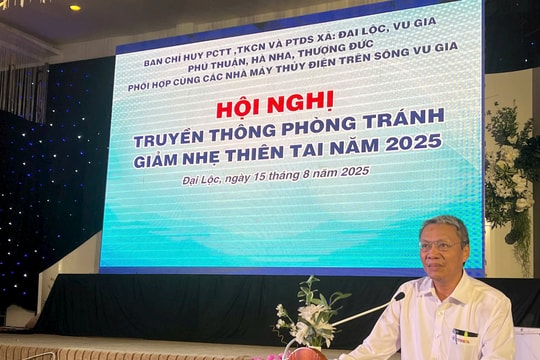 Đà Nẵng tuyên truyền phòng chống thiên tai cho 500 cán bộ xã, thôn vùng hạ du sông Vu Gia