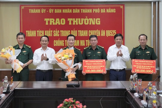 Đà Nẵng thưởng nóng 200 triệu đồng cho lực lượng biên phòng phá chuyên án ma túy lớn nhất từ trước đến nay