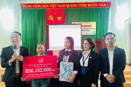 Hơn 73 tỷ đồng quyền lợi bảo hiểm được AIA Việt Nam chi trả cho khách hàng