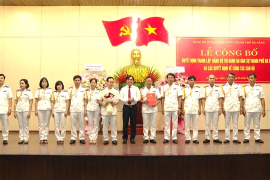Công bố quyết định thành lập Đảng bộ Thi hành án dân sự thành phố Đà Nẵng