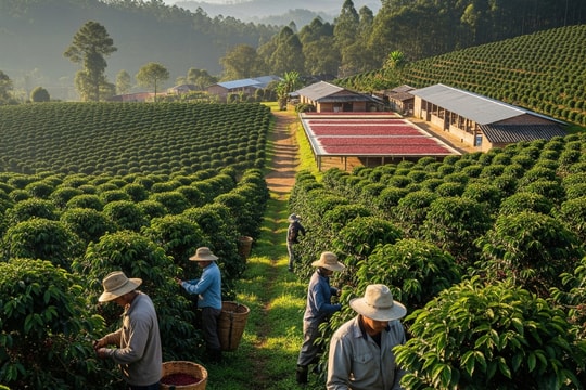 Giá cà phê hôm nay 23/8/2025: Tiếp tục ghi thêm đỉnh mới, nhưng đà tăng chậm lại