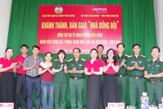 Bộ Chỉ huy Quân sự thành phố Đà Nẵng khánh thành, bàn giao “Nhà đồng đội”