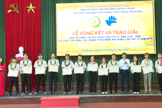 Trao 50 giải sáng tạo kỹ thuật và sáng tạo thanh thiếu niên, nhi đồng