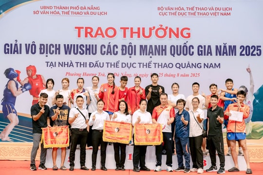 Hà Nội giành ngôi Nhất toàn đoàn Giải vô địch Wushu các đội mạnh quốc gia