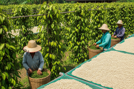 Giá tiêu hôm nay 1/9/2025: Các tỉnh tranh nhau mức đỉnh 152.000 đồng/kg