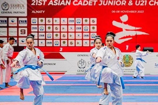 11 võ sĩ Việt Nam dự Giải vô địch Karate trẻ châu Á
