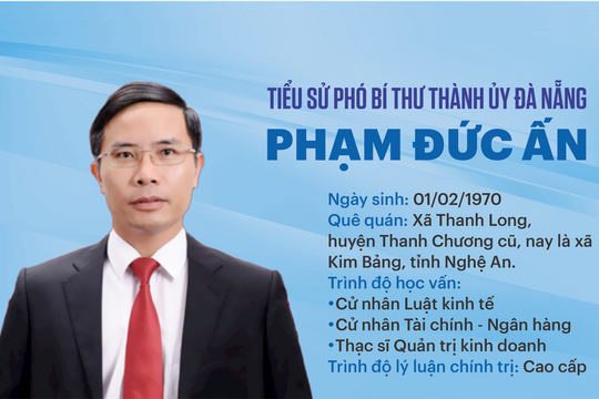 Tiểu sử Phó Bí thư Thành ủy Đà Nẵng Phạm Đức Ấn