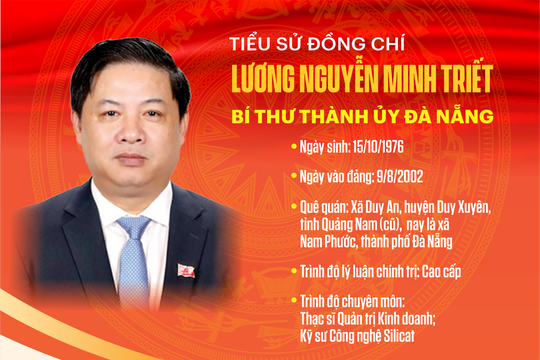 Tiểu sử đồng chí Bí thư Thành ủy Đà Nẵng Lương Nguyễn Minh Triết