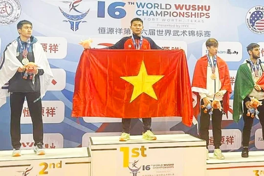 Wushu Việt Nam giành 2 huy chương Vàng giải vô địch thế giới