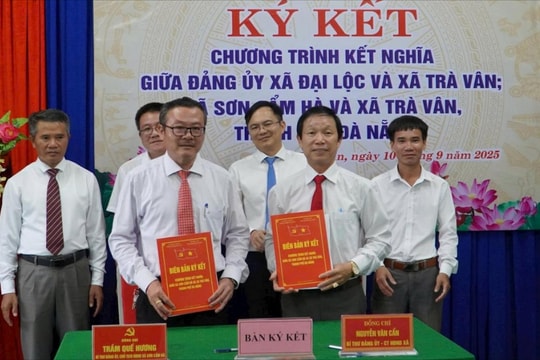 Các xã: Đại Lộc, Sơn Cẩm Hà và Trà Vân kết nghĩa, hỗ trợ cùng nhau phát triển