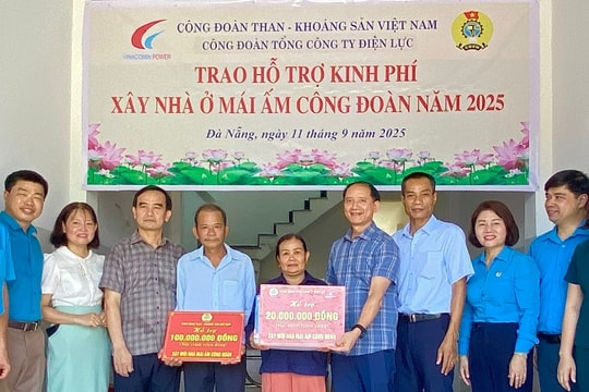 Hỗ trợ “Mái ấm Công đoàn” cho 3 đoàn viên khó khăn ở xã Nông Sơn