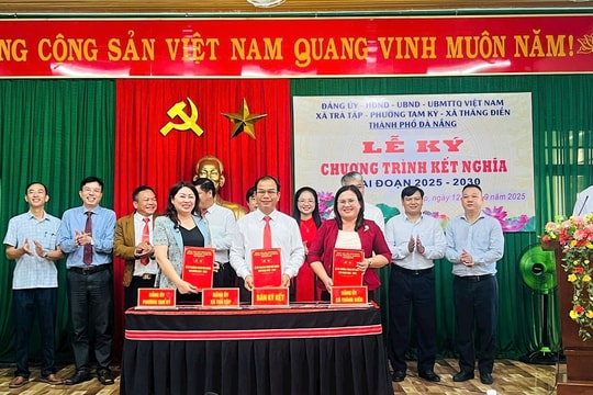 Phường Tam Kỳ và xã Thăng Điền kết nghĩa với xã Trà Tập