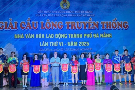 Hơn 170 vận động viên tham gia giải cầu lông truyền thống Nhà Văn hóa Lao động