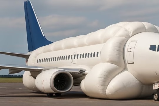 Ý tưởng “túi khí” khổng lồ tự bung khi máy bay gặp sự cố