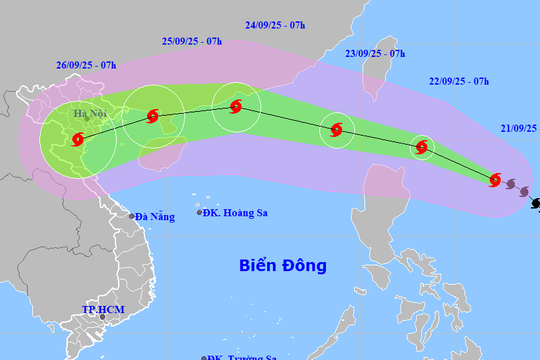 Siêu bão Ragasa sẽ gây mưa lớn trên diện rộng, sóng cao