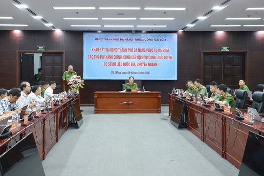 Đoàn công tác Bộ Công an: Khảo sát dịch vụ công trực tuyến và cơ sở dữ liệu quốc gia tại Đà Nẵng