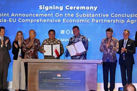 EU - Indonesia hoàn tất đàm phán hiệp định thương mại tự do