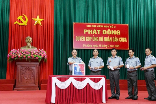 Chi đội Kiểm ngư số 3 phát động ủng hộ nhân dân Cuba