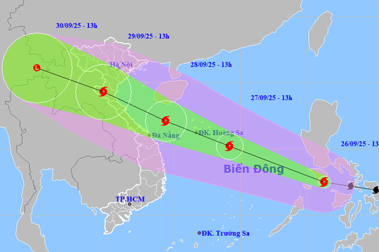 Từ chiều tối 27/9, bão Bualoi gây gió mạnh trên vùng biển Thanh Hóa đến Quảng Ngãi