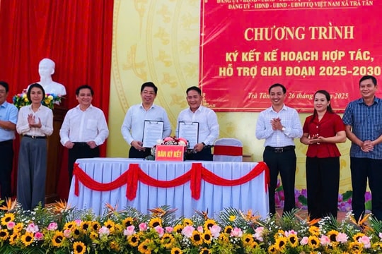 Phường Hòa Cường triển khai nhiều hoạt động hỗ trợ xã Trà Tân