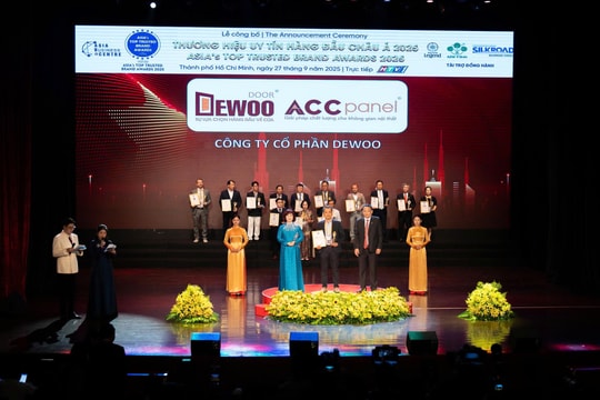 DEWOO Group nhận giải thưởng ‘Top 100 thương hiệu uy tín hàng đầu châu Á 2025’