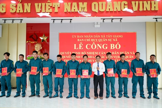 Kiện toàn Ban Chỉ huy quân sự xã Tây Giang