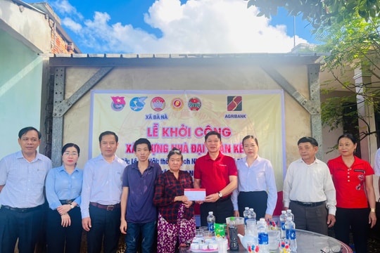 Mặt trận và doanh nghiệp hỗ trợ xây nhà mới cho hộ khó khăn tại xã Bà Nà