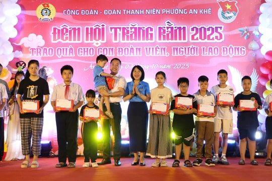 Phường An Khê tổ chức Tết Trung thu cho con em công nhân, lao động