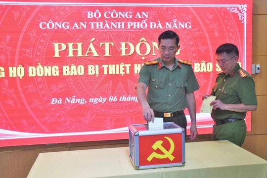 Công an thành phố Đà Nẵng phát động cán bộ, chiến sĩ ủng hộ người dân thiệt hại do bão số 10